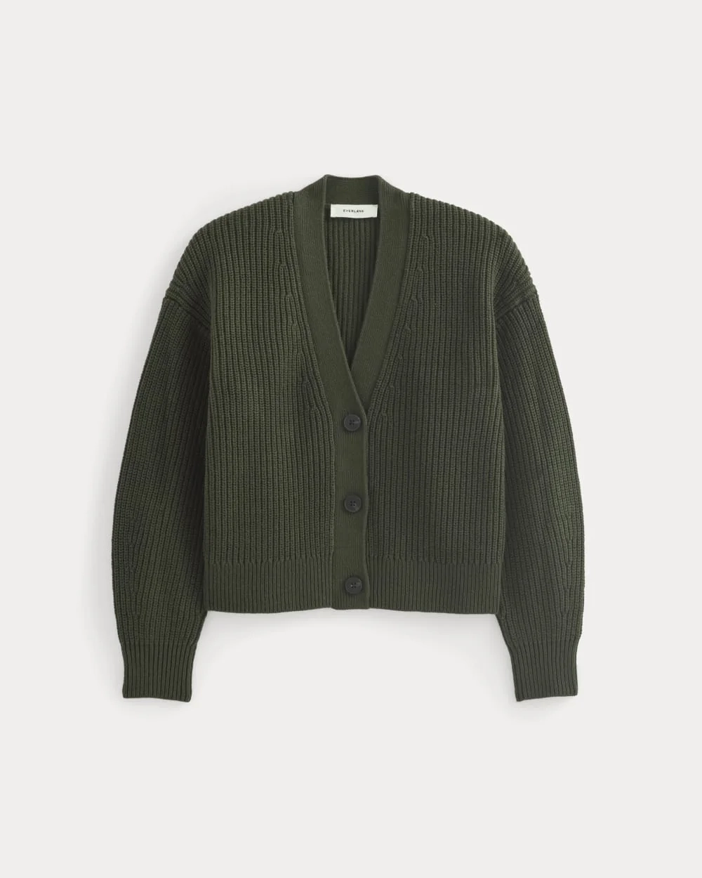 The Boxy Cardigan in Everyday Cotton | Dark Green (2)