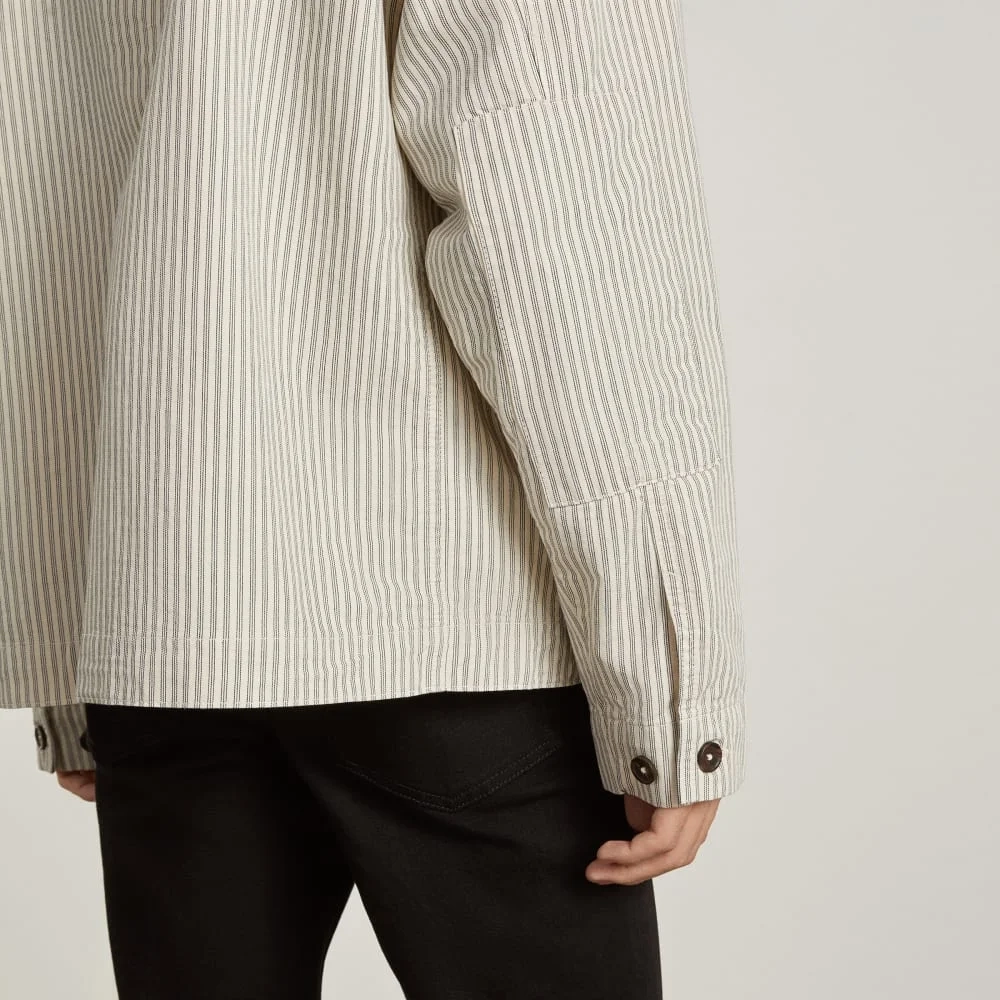 The Everyone Spring Shirt Jacket | Navy Stripe (3)