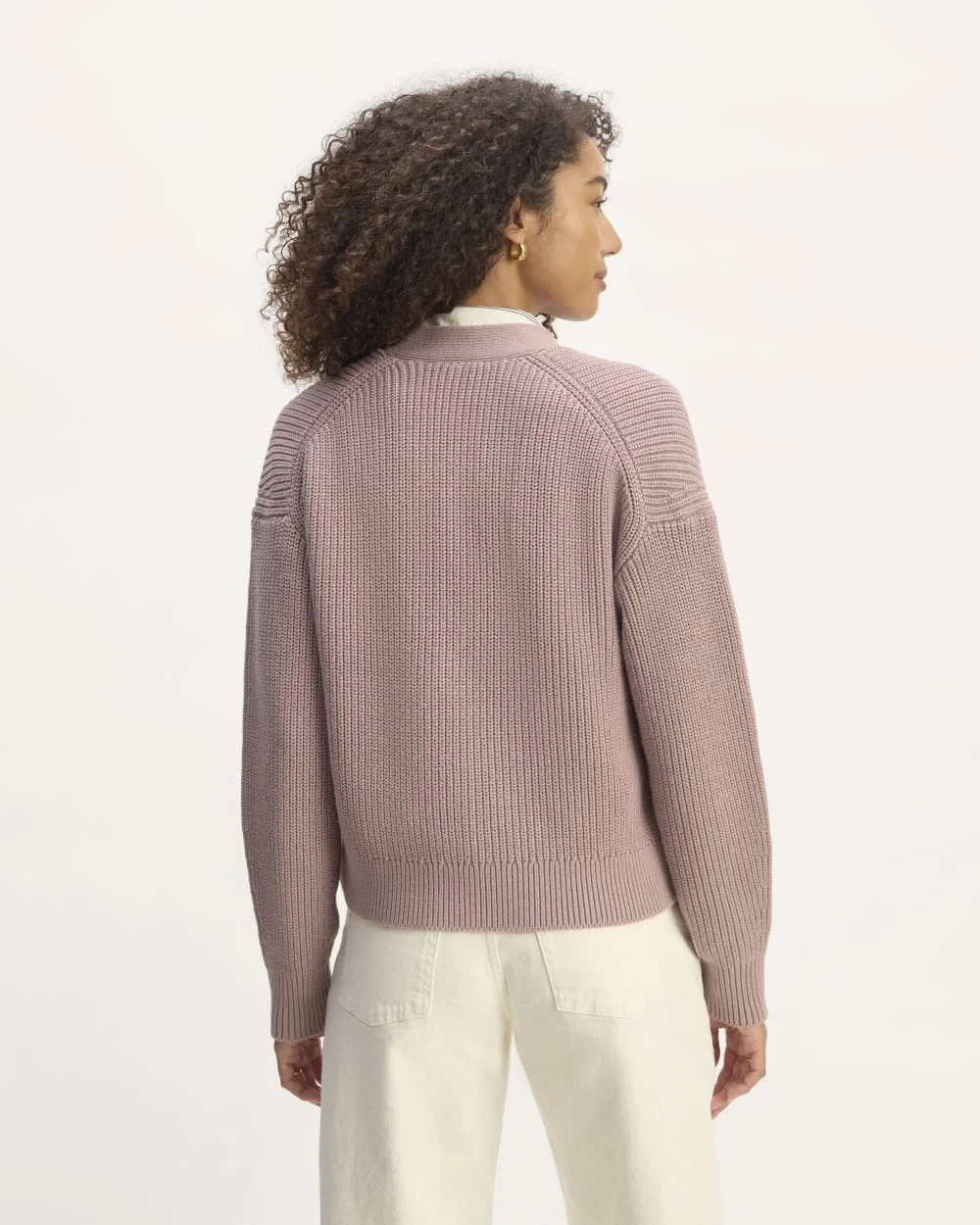 The Boxy Cardigan in Everyday Cotton | Dusty Rose (2)