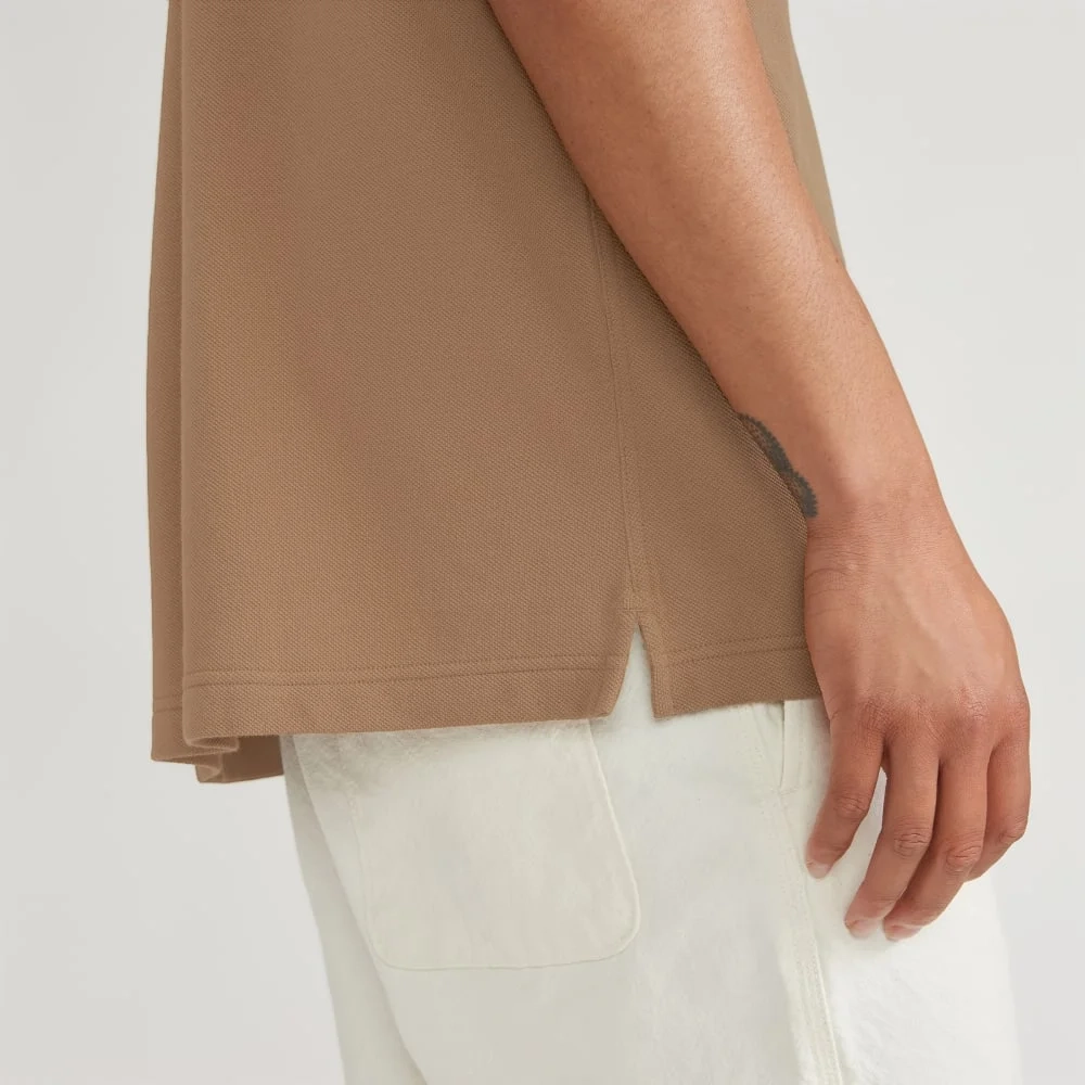 The Pique Short-Sleeve Shirt | Toasted Coconut (2)