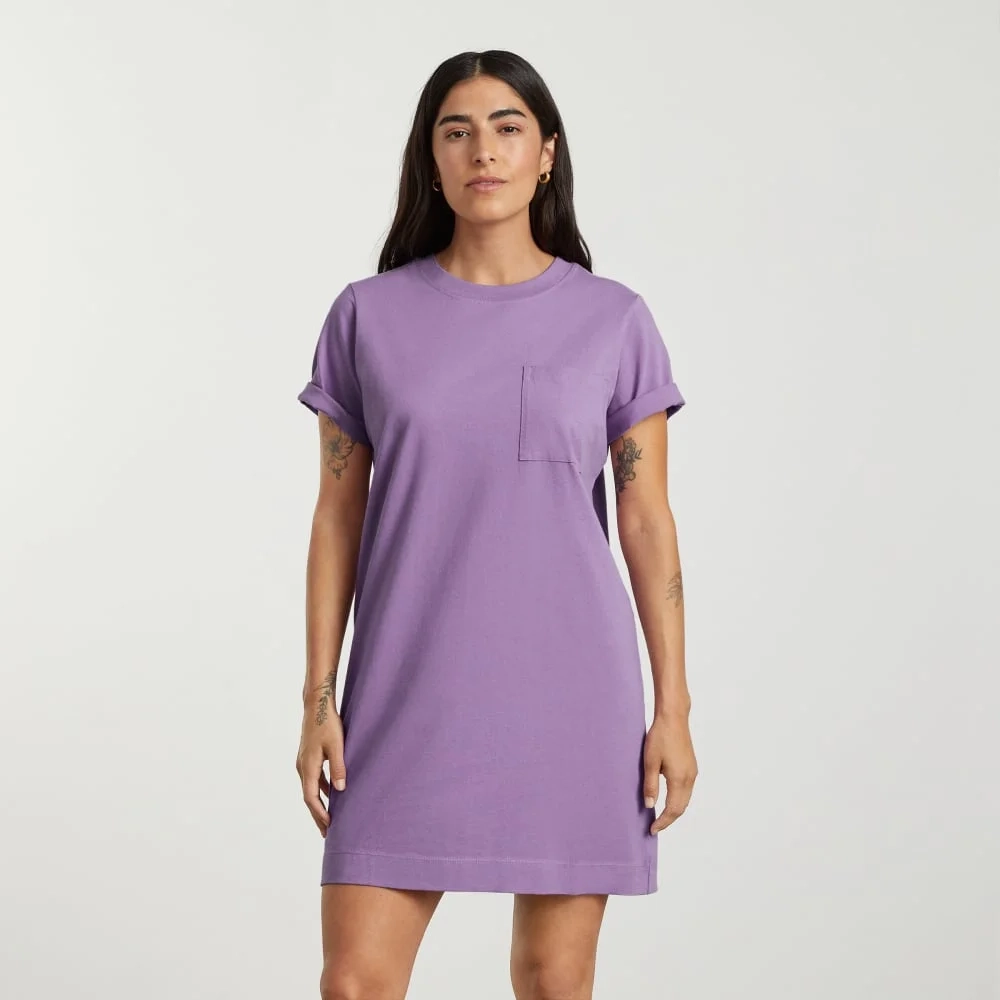 The Organic Cotton Weekend Tee Dress | Dark Orchid (2)
