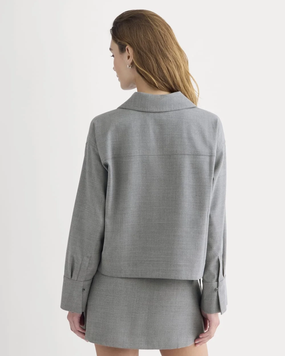 Overshirt in Tailor Twill | Heather Graphite (2)
