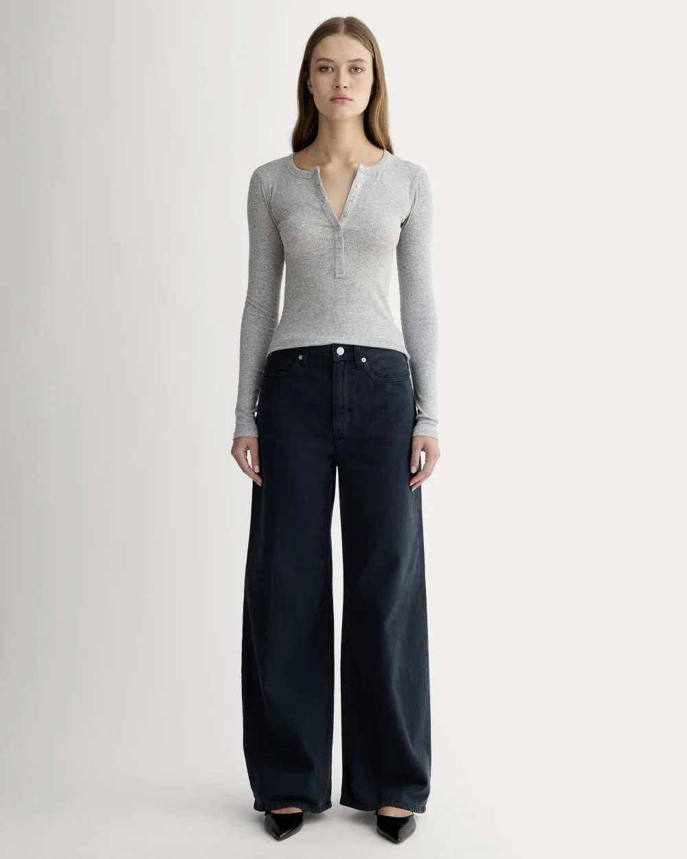 The Luxe Rib Henley |  Heathered Grey (2)