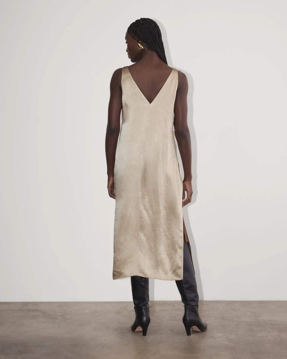 The Satin Slip Dress | Champagne (2)
