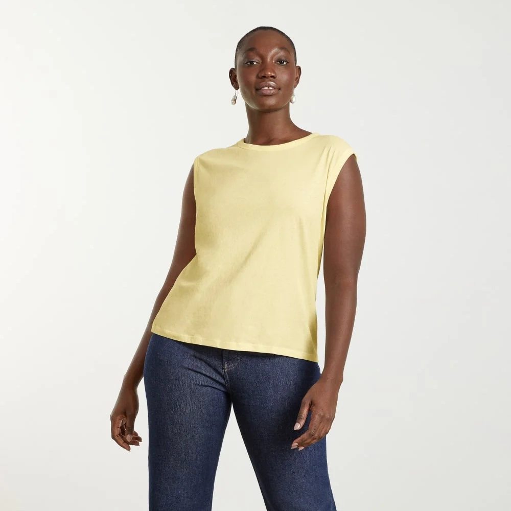 The Air Muscle Tank  | Pastel Yellow