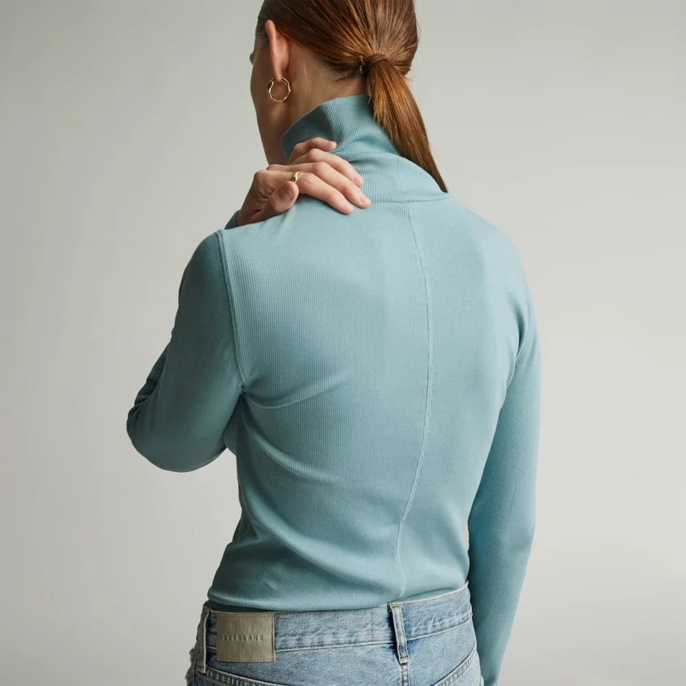 The Luxe Micro-Rib Turtleneck | Blue Shadow (2)