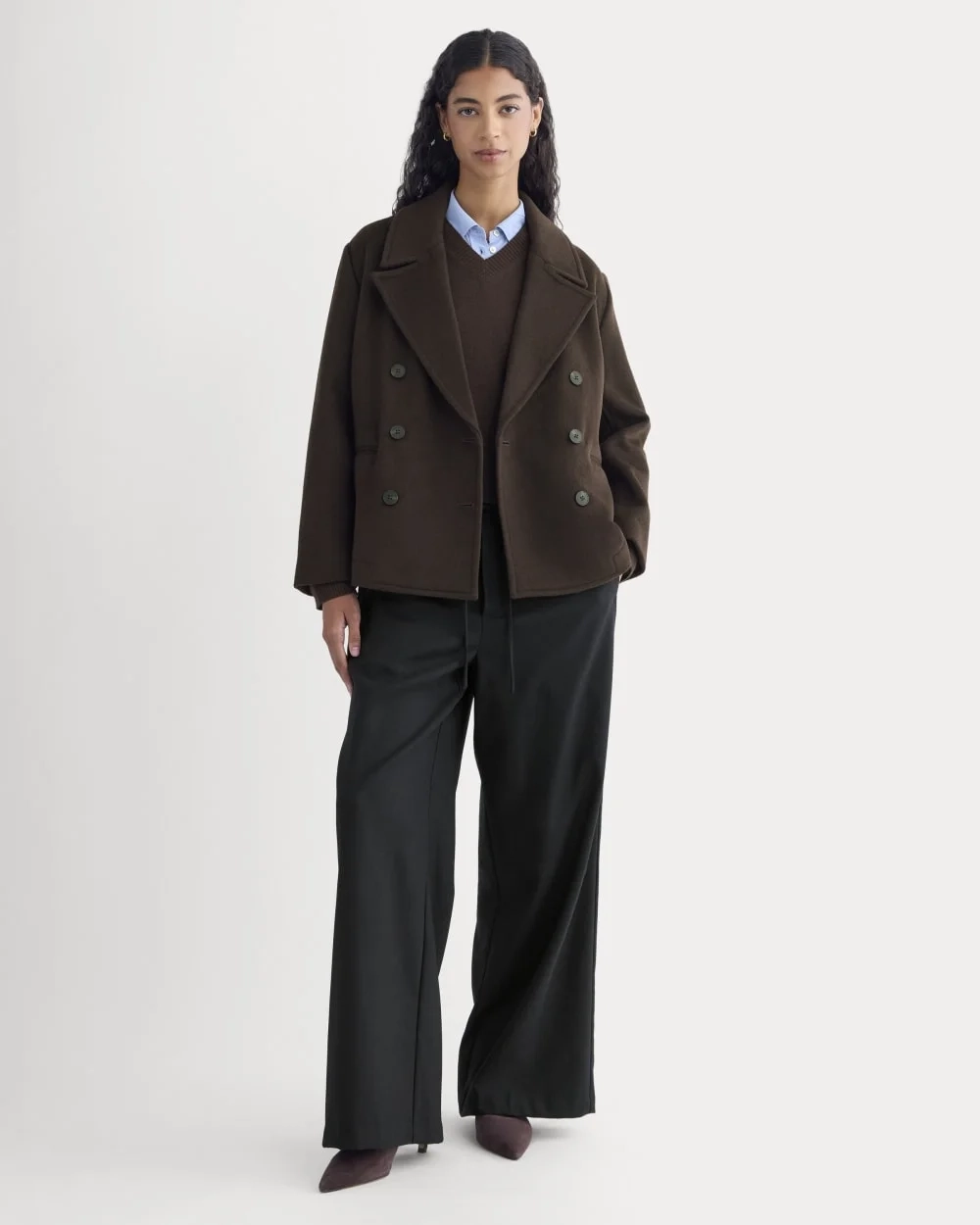 ReWool Short Peacoat | Dark Chocolate (2)
