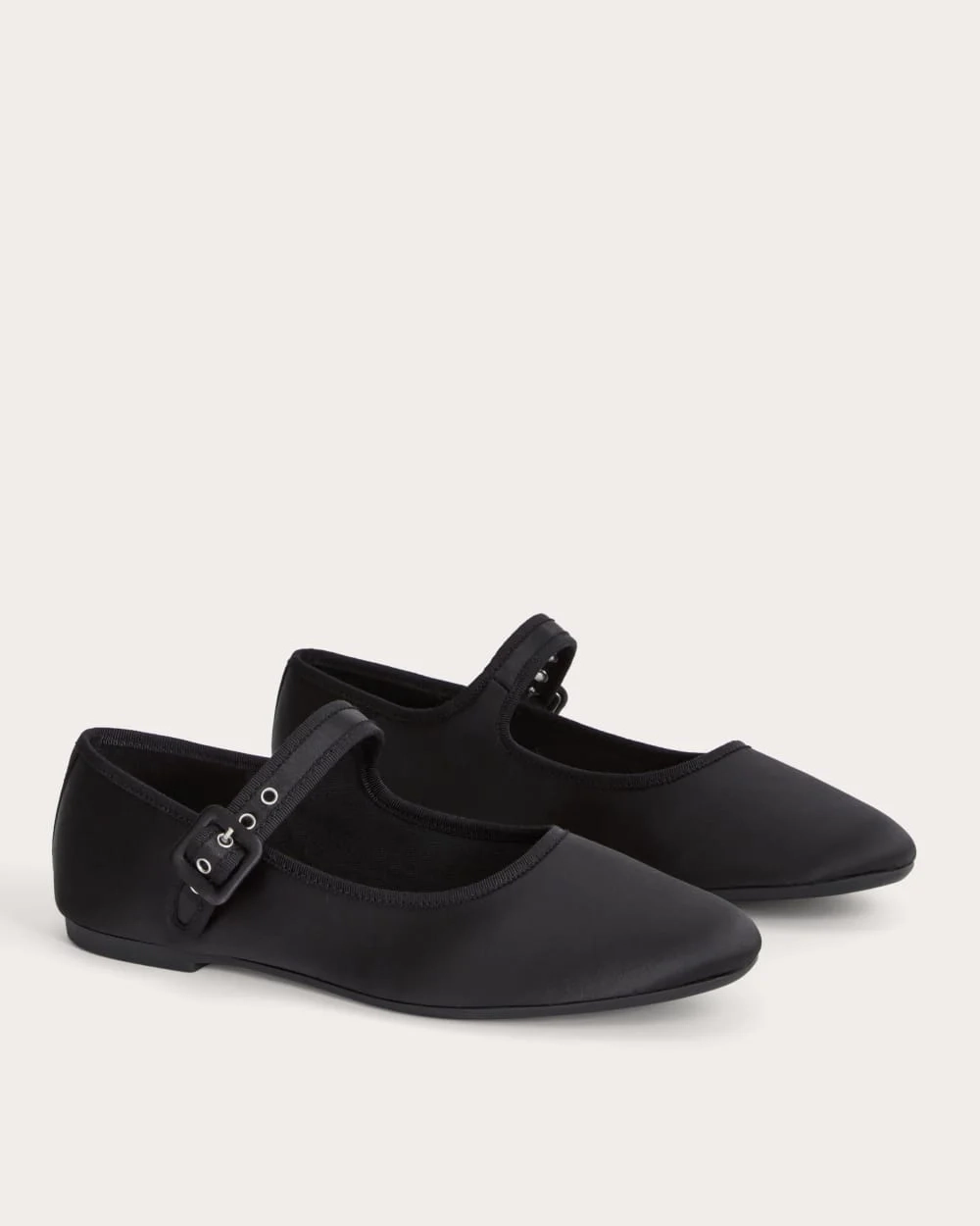 The Day Buckle Mary Jane | Black Satin (2)