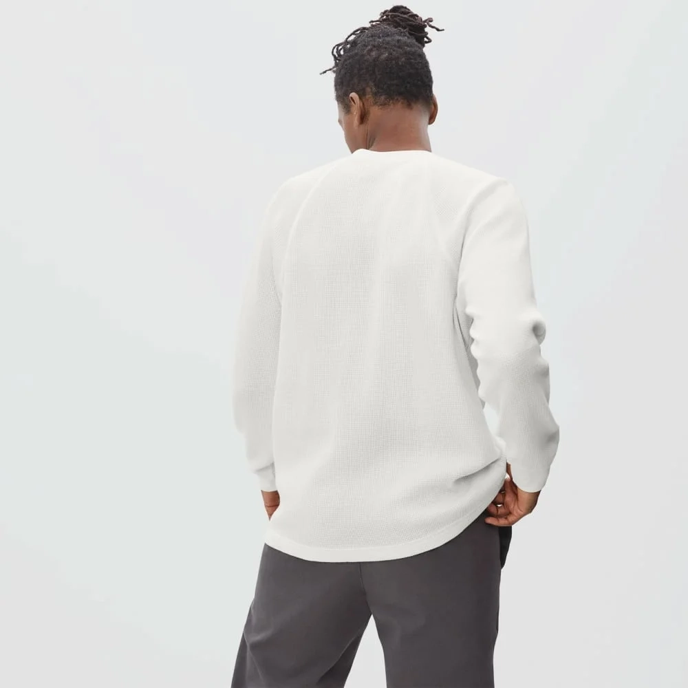 The Waffle Long-Sleeve Henley Tee | Off-White (2)