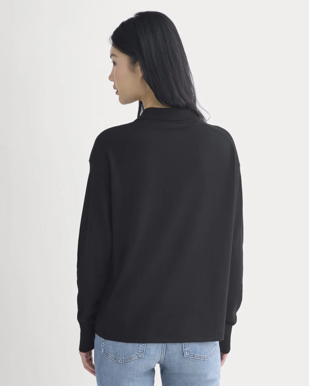 Oversized Polo in Ultrafine Merino | Black (2)