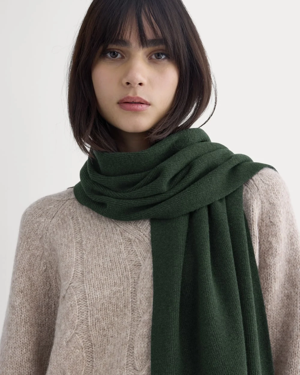 The Cabin Scarf | Heathered Dark Sea (2)