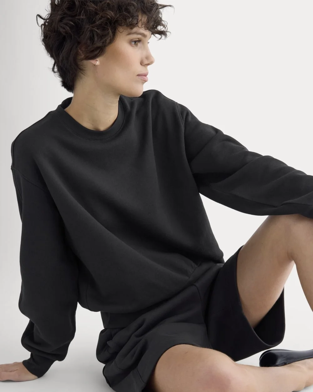 Lightweight Terry Blouson Crew | Black (2)