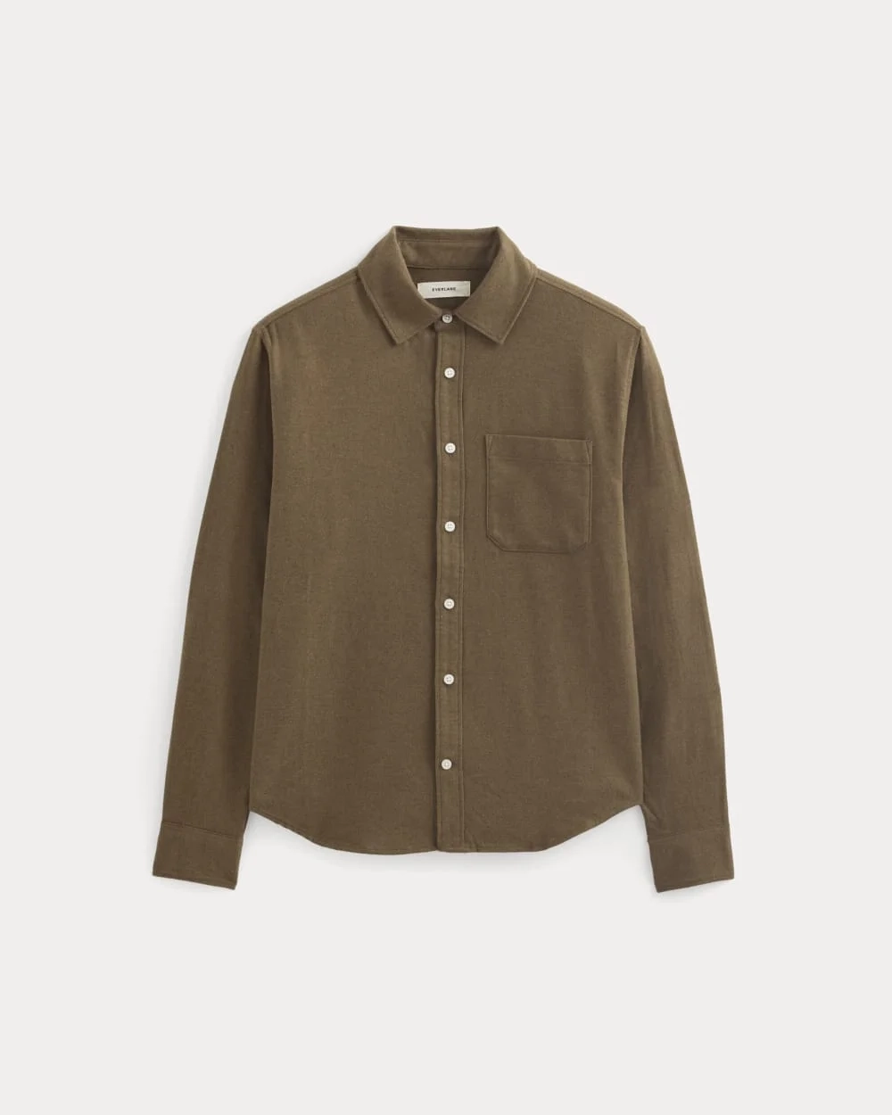 Brushed Flannel Shirt | Heathered Cocoa Brown (2)