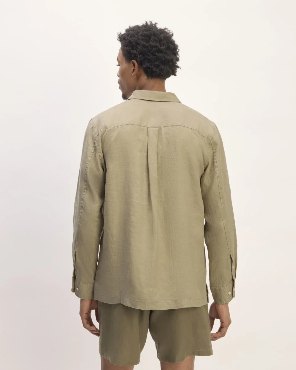 The Linen Straight Hem Shirt | Trench Coat Khaki (2)