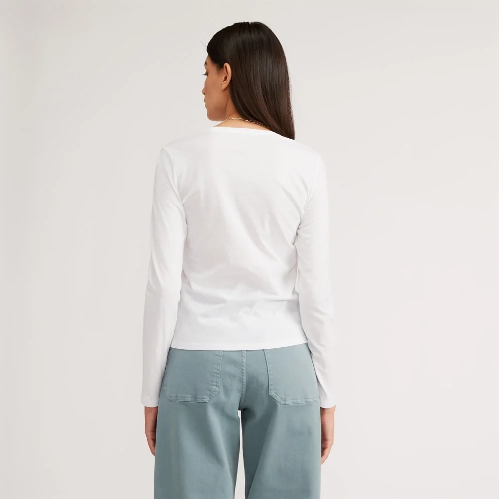 The Organic Cotton Long-Sleeve Crew | White (2)
