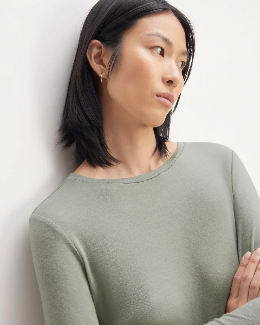 The Long-Sleeve Tee in Butterluxe | Sage Green (3)