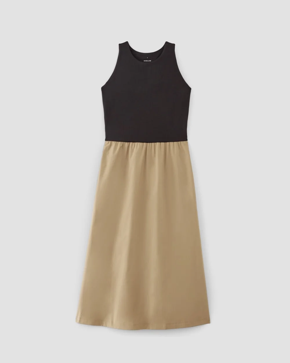 The Supima® High-Neck Riviera Dress | Black / Tiger's Eye (2)