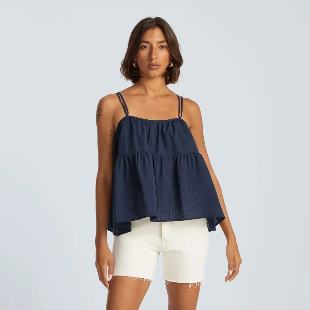 The Billow Cami |  Navy (2)