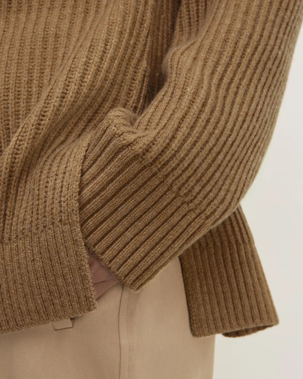 The Oversized Crew in Luxe Merino | Deep Camel (2)