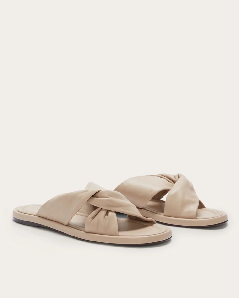 The Day Twist Sandal | Warm Khaki (2)