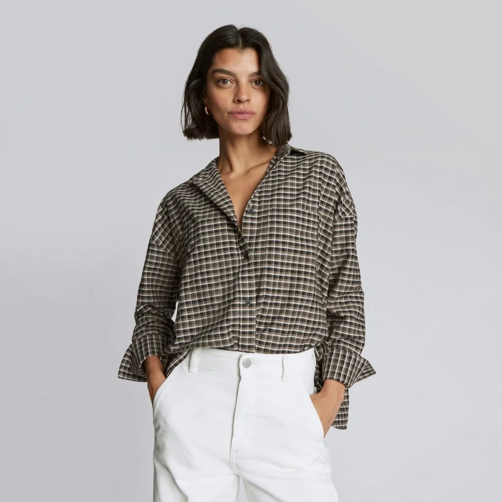 The Boxy Oxford | Falcon Mini Plaid
