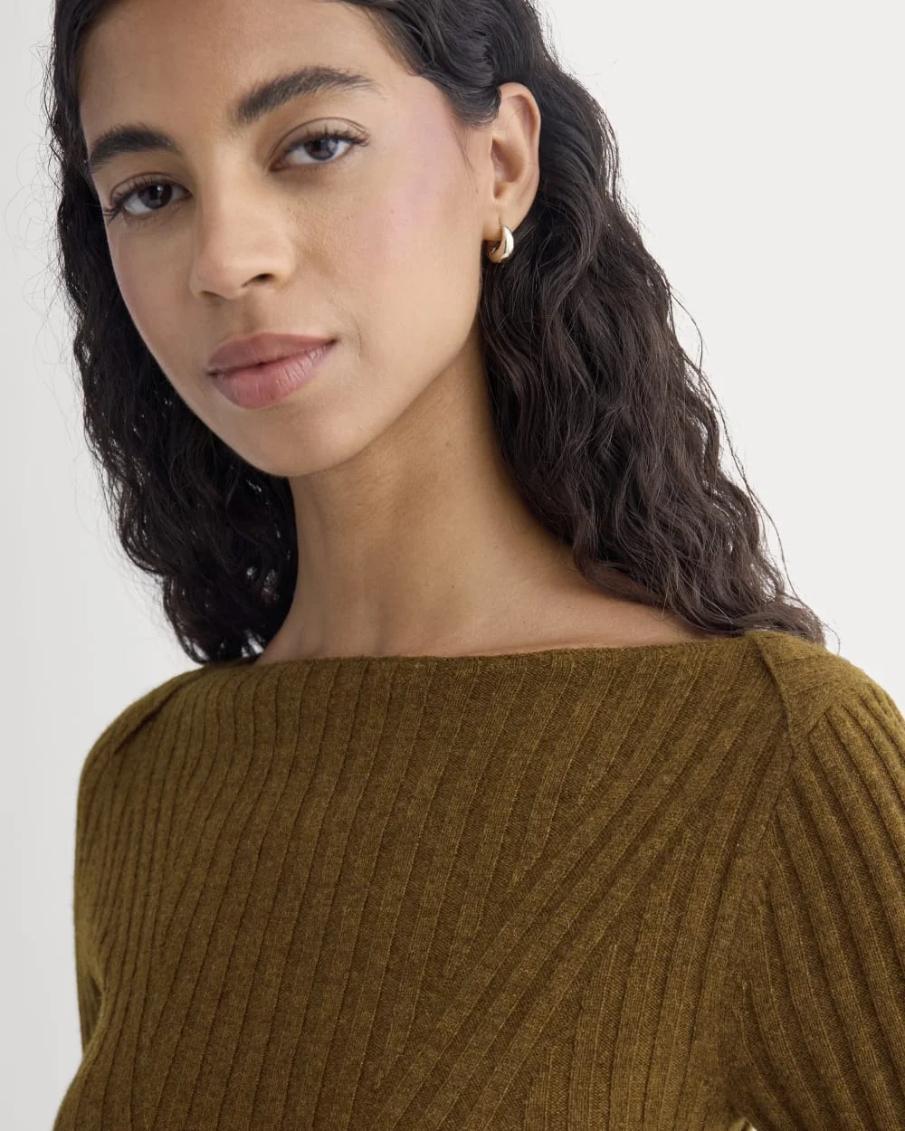 Cashmere Ribbed Boat-Neck Sweater | Heathered Toffee (2)