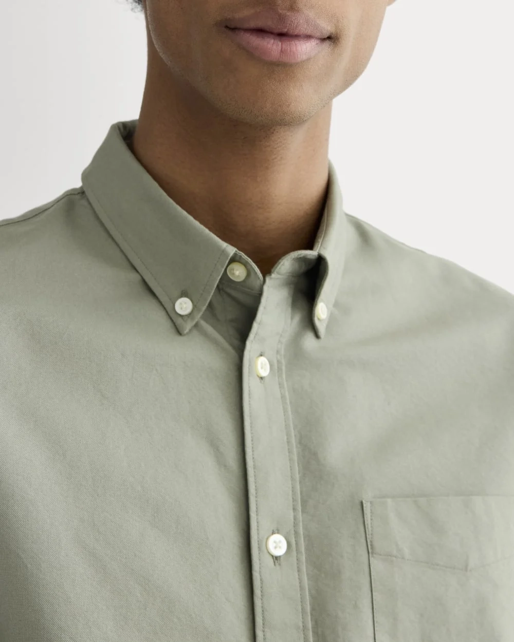 The Slim Oxford Shirt | Sage Green | Standard (3)