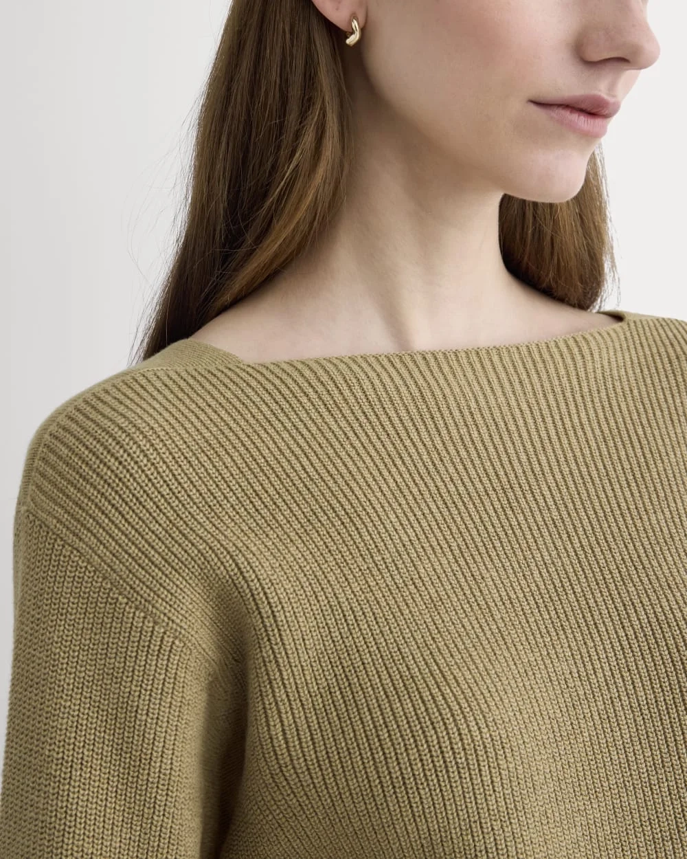 The Boatneck Top in Everyday Cotton | Dark Heathered Camel (3)