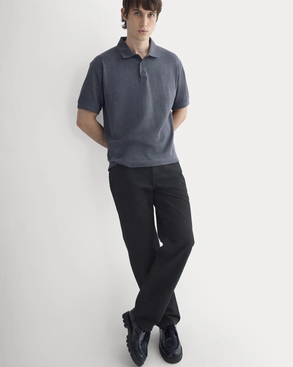Classic Piqué Polo | Heathered Graphite (2)