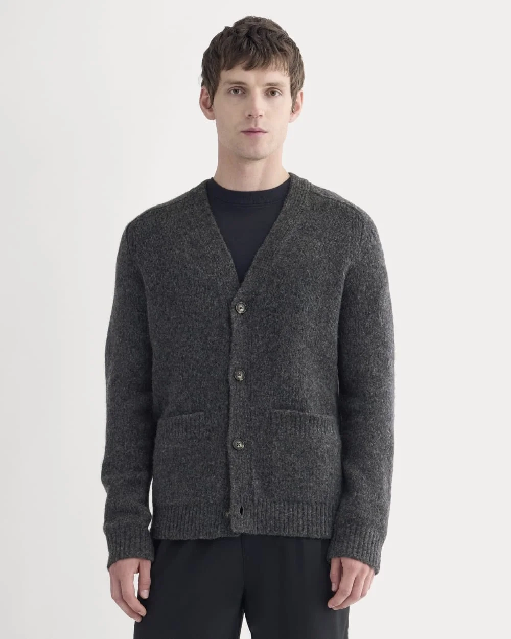 The Cloud Relaxed Cardigan | Heathered Soot