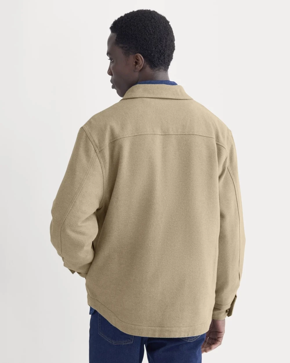 Heavyweight Waffle Twill Overshirt | Dark Heathered Camel (2)