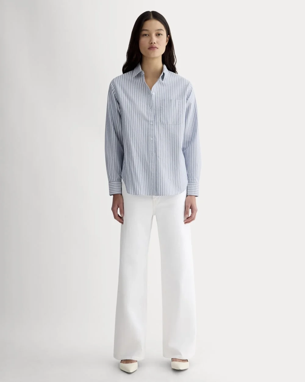 The Must-Have Oxford Shirt | Bone / Mazarine Blue (2)