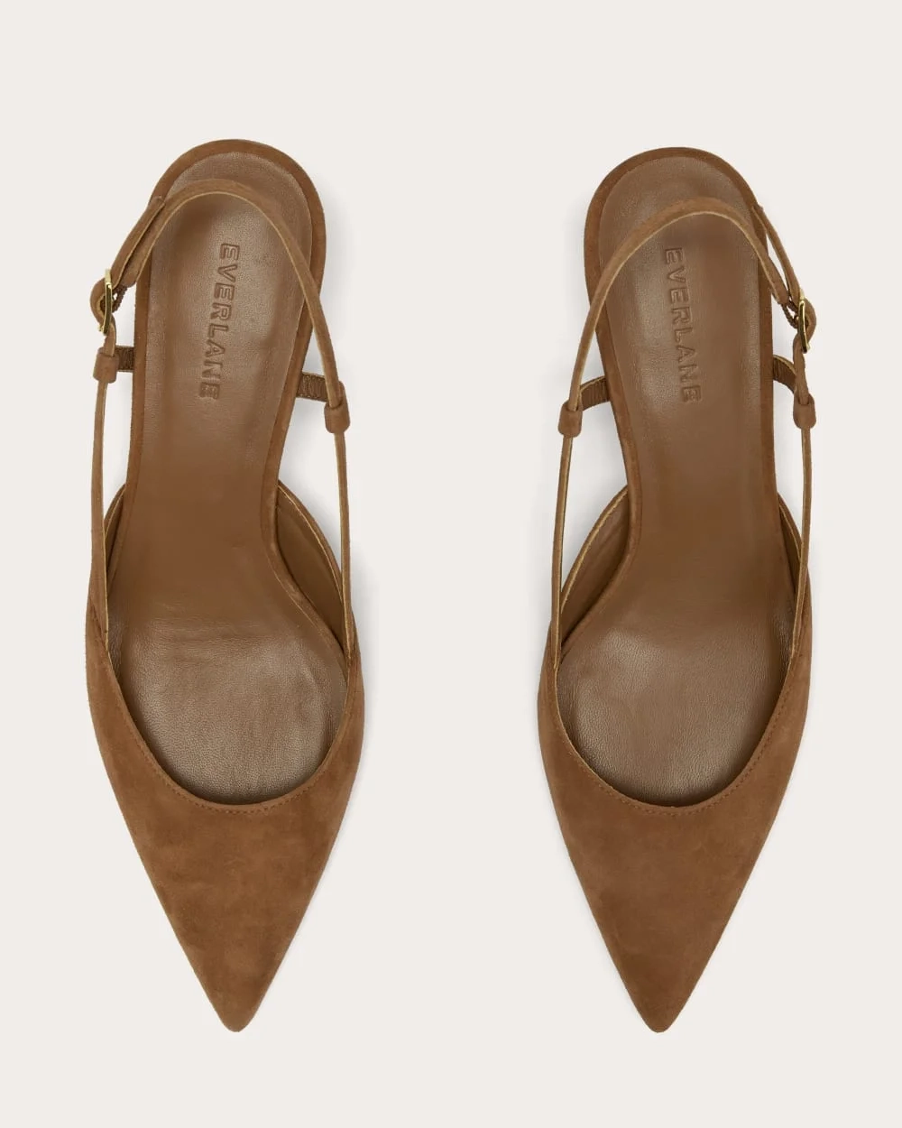 The Studio Slingback Heel | Saddle Brown Suede (2)