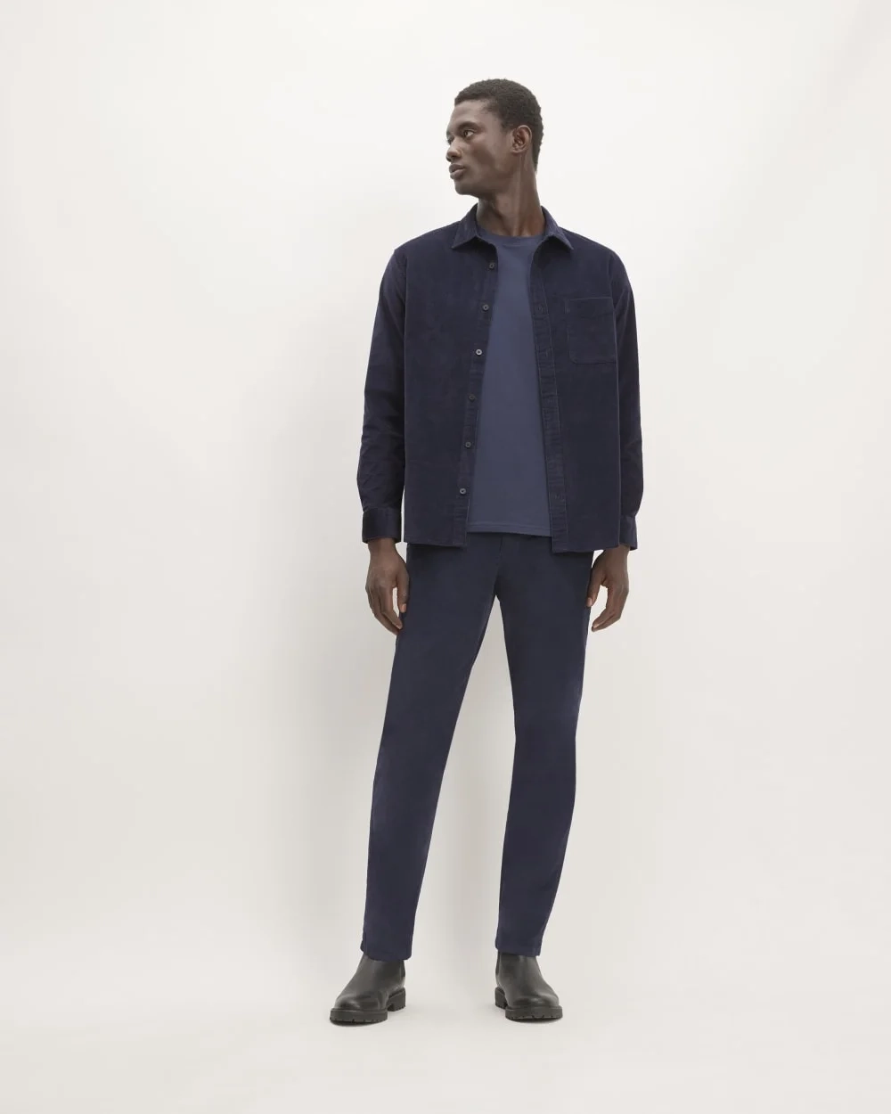 The Relaxed Corduroy Shirt  | Navy (2)