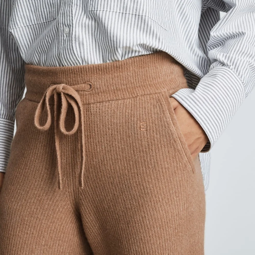 The Cozy-Stretch Wide-Leg Sweatpant | Camel (2)