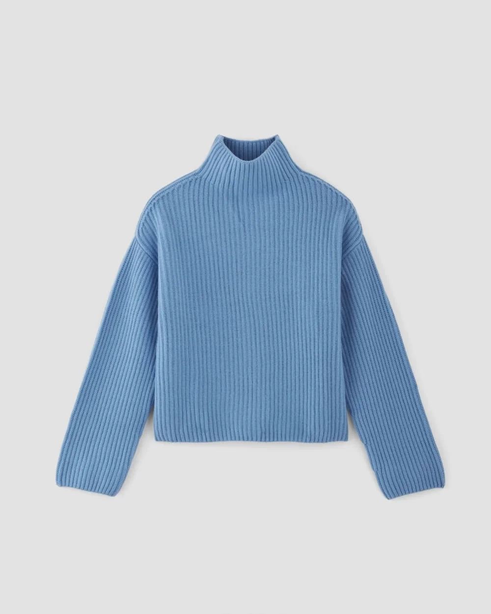 The Felted Merino Funnel-Neck Pullover | Heritage Blue (2)