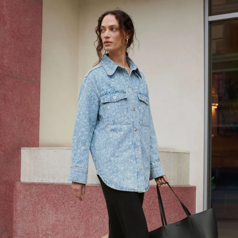 The Denim Overshirt | Light Painterly Strokes (2)