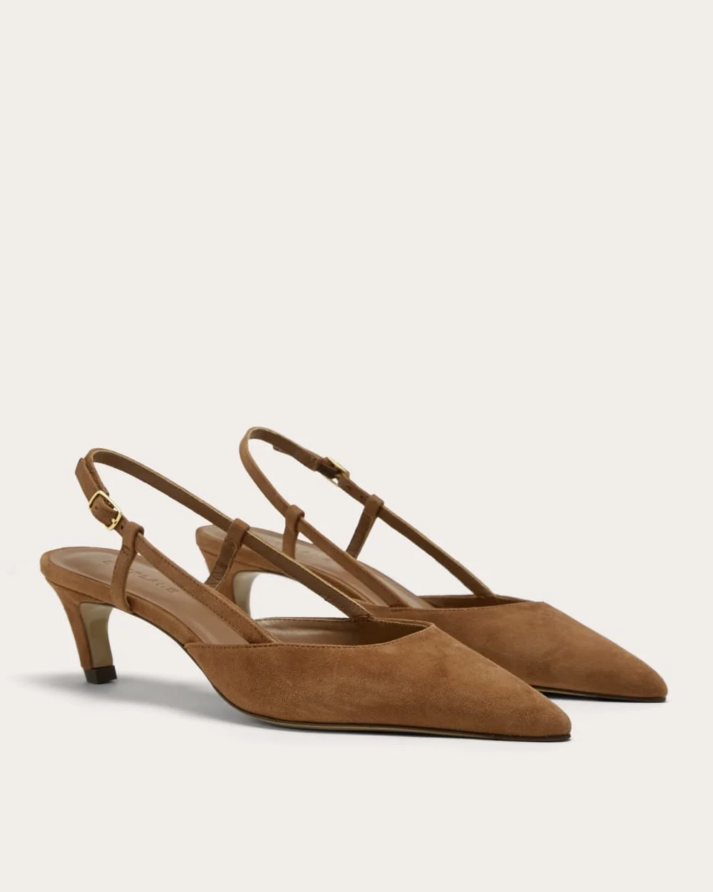 The Studio Slingback Heel | Saddle Brown Suede (3)