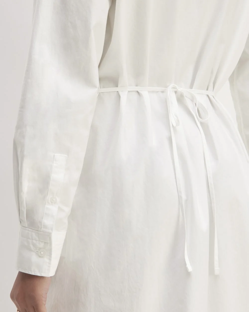 The Supima® Cotton Midi Shirt Dress | White (2)