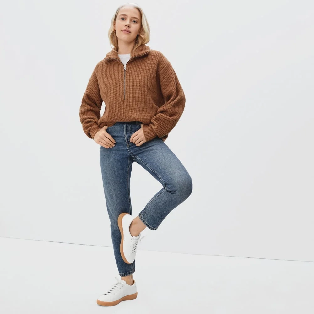 The ReLeather® Tennis Shoe  | White / Gum Sole (2)