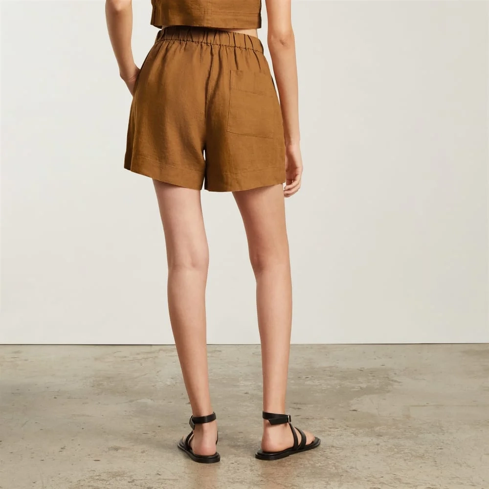 The Linen Boxer Short | Tawny Brown (2)