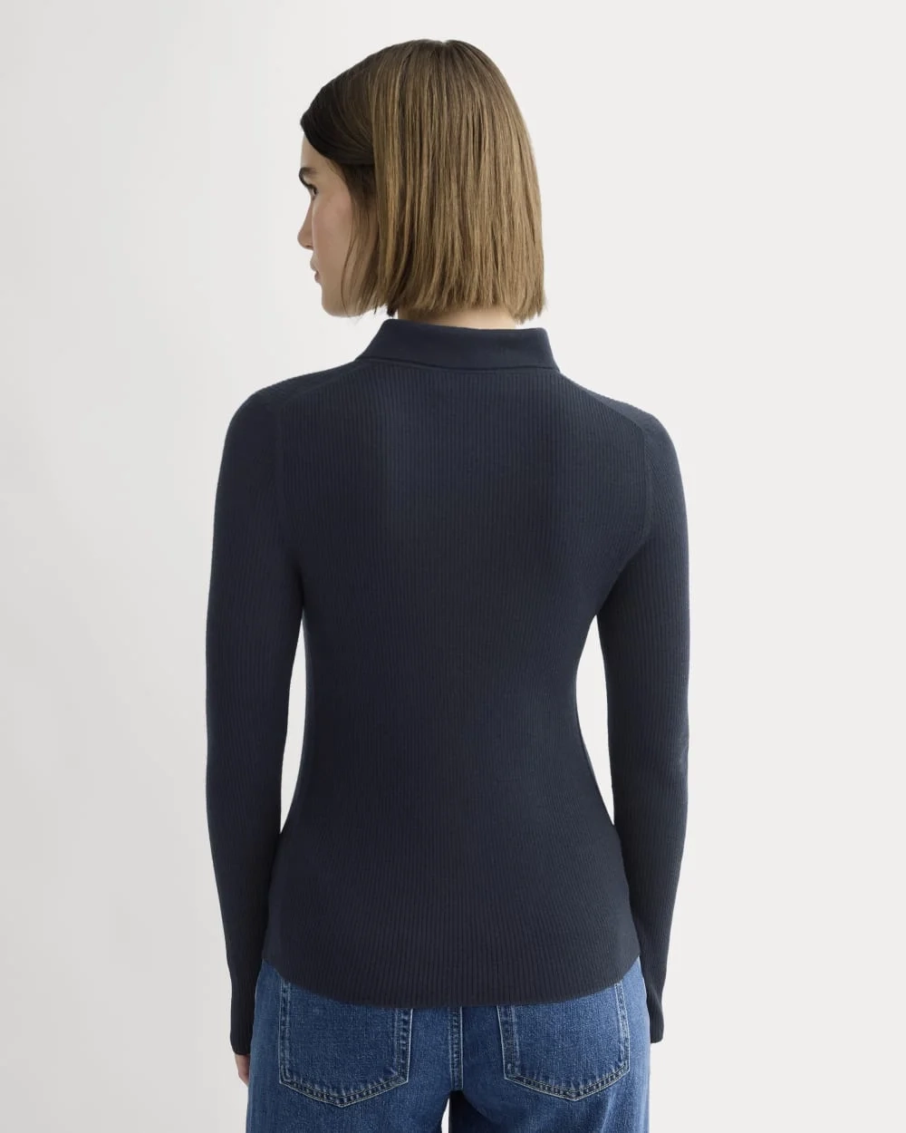 The Polo in Ultrasoft Merino | Navy (2)