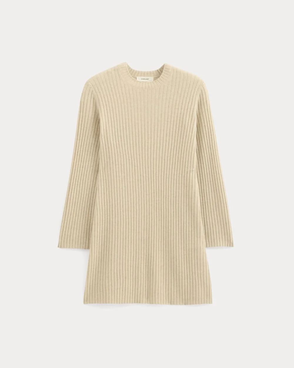 Cashmere Long-Sleeve Mini Dress | Heather Light Camel (3)
