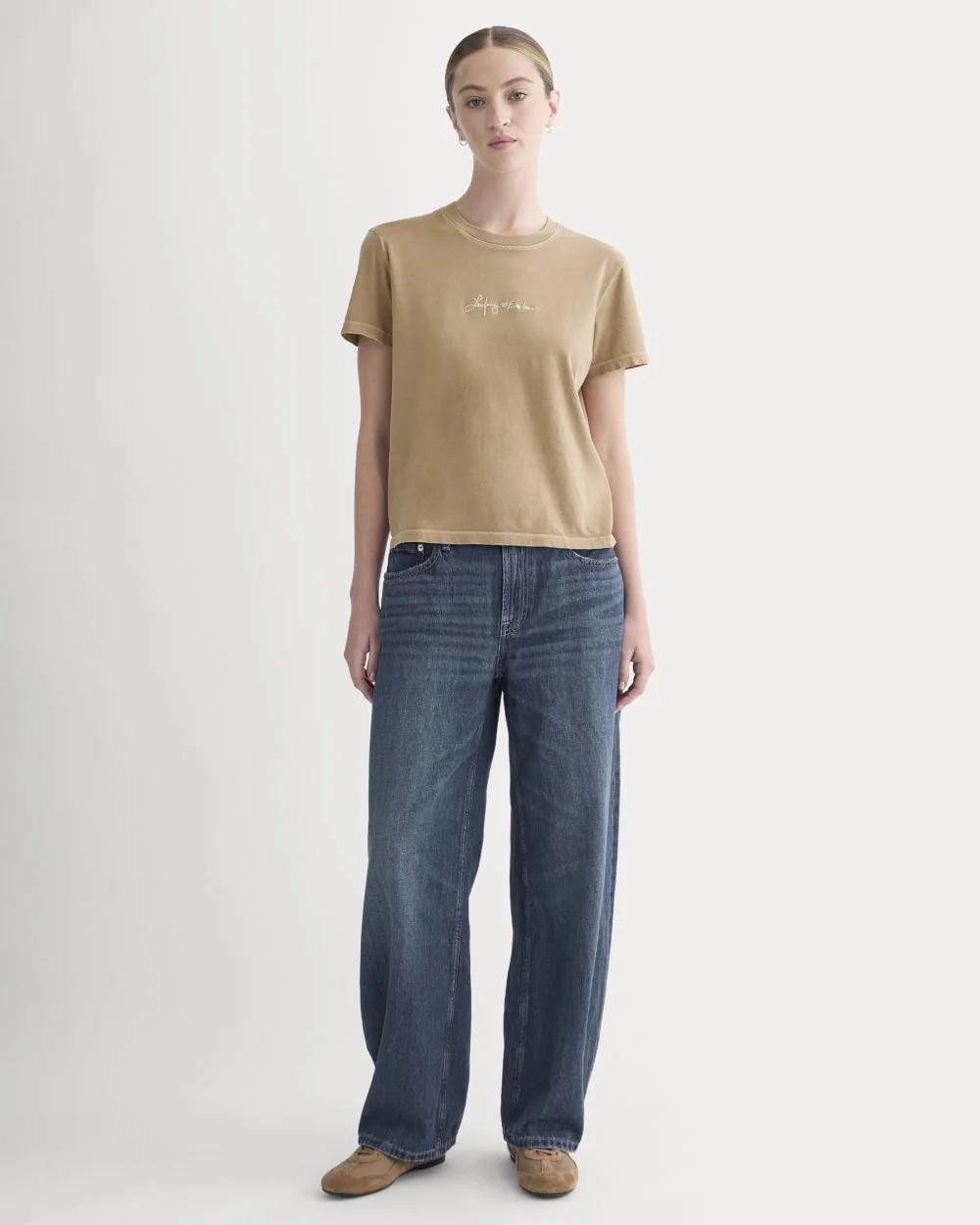Everlane x The Laufey Foundation Box-Cut Tee | Weathered Clay (2)