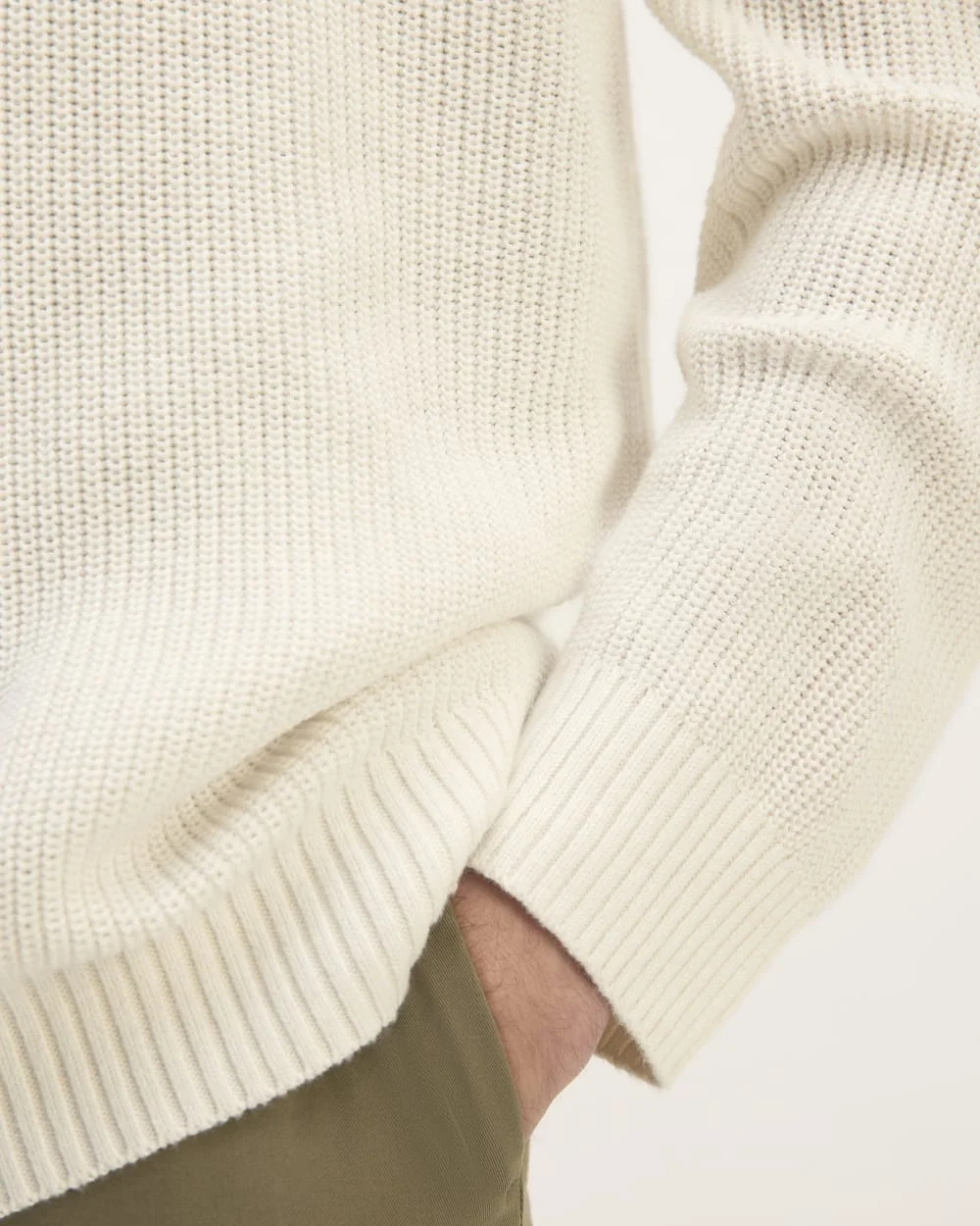 The No-Sweat Ribbed Crew | Heathered Canvas (3)