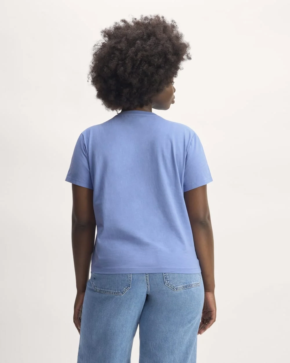 The Box-Cut Tee in Essential Cotton | Blue Opal | No Pocket (2)