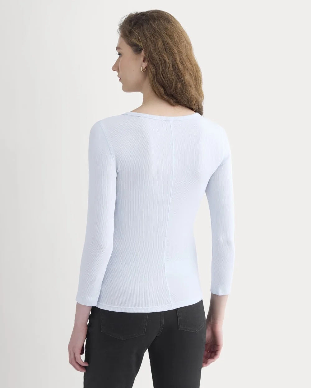 Luxe Rib Deep U-Neck Top | Skywriting (2)