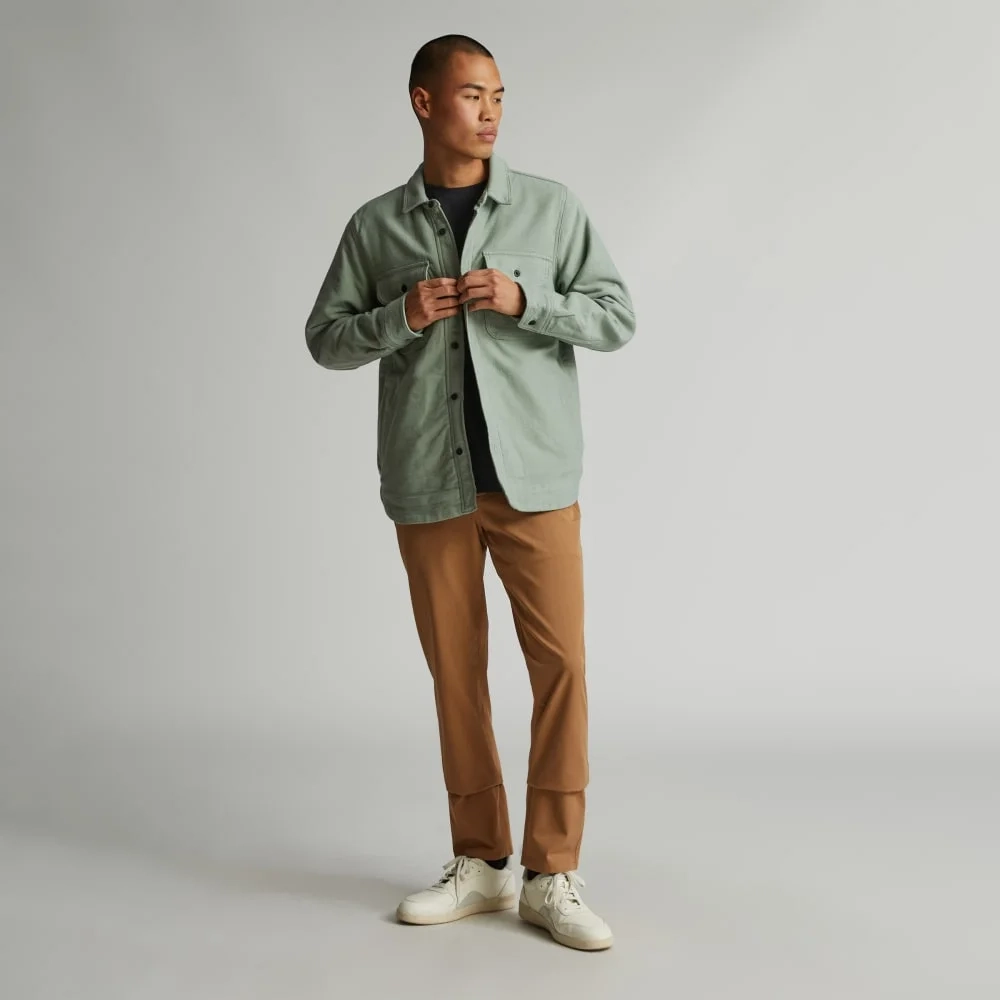 The ReNew Fleece-Lined Heavyweight Overshirt | Lily Pad (2)