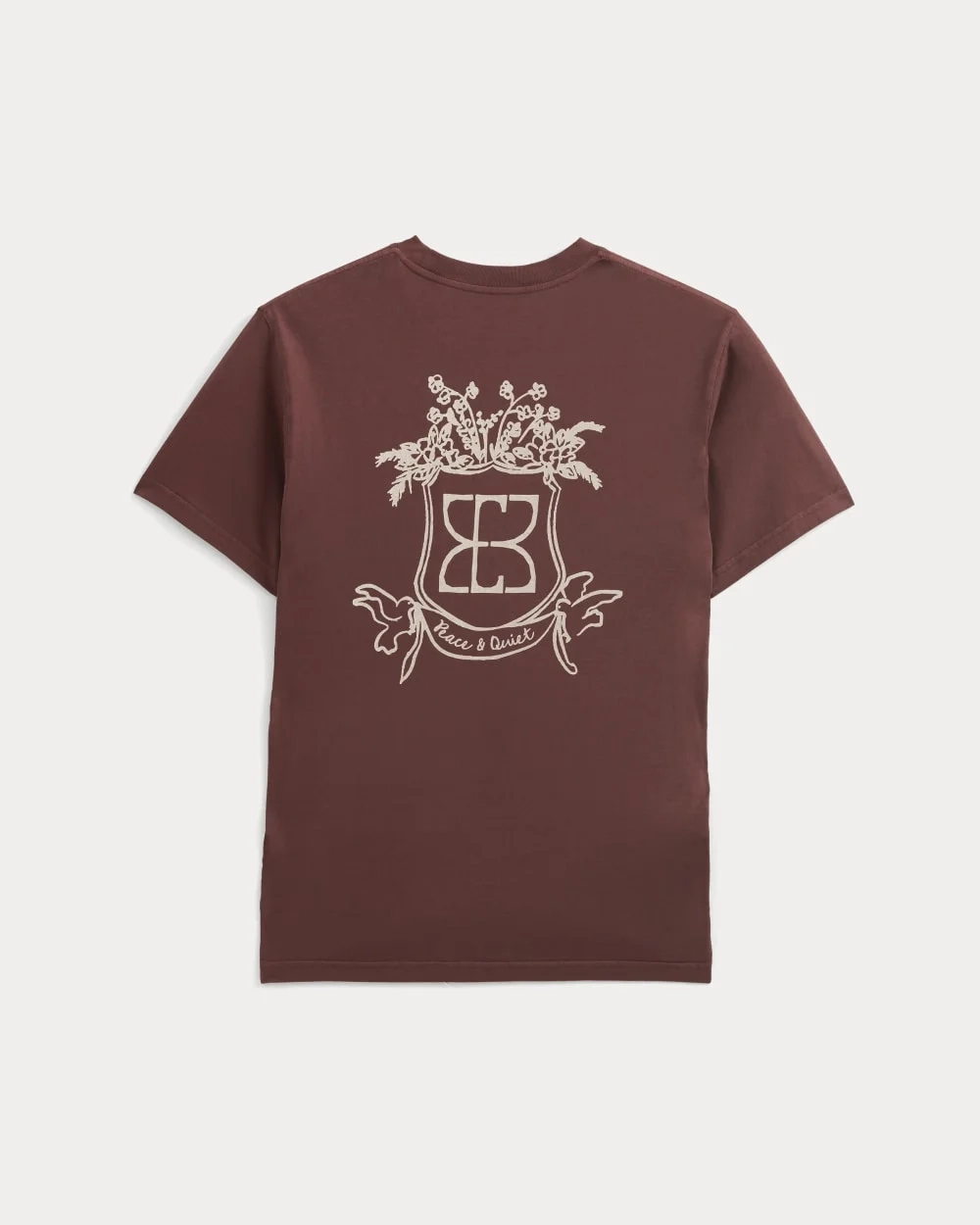 Everlane x Peace and Quiet Crest Graphic Tee | Wine (2)