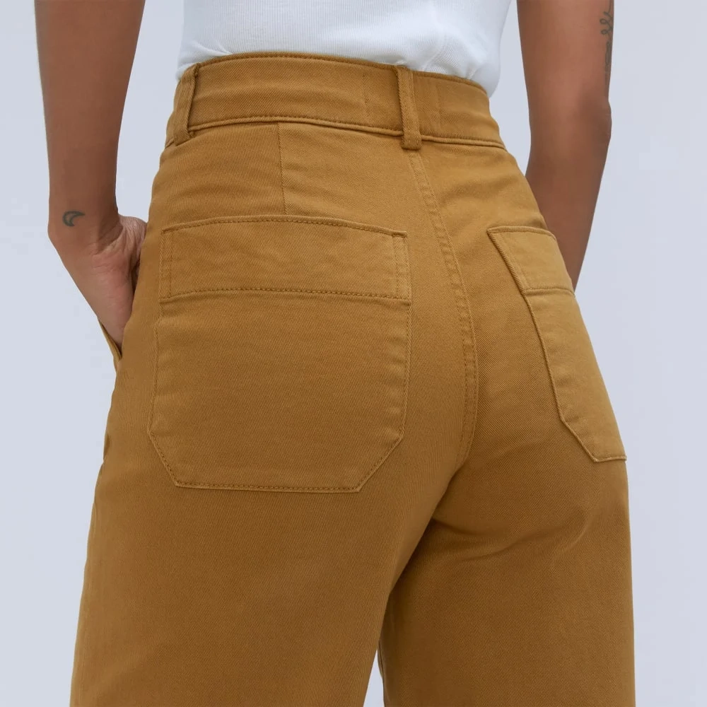 The Organic Wide-Leg Pant | Tapenade (2)